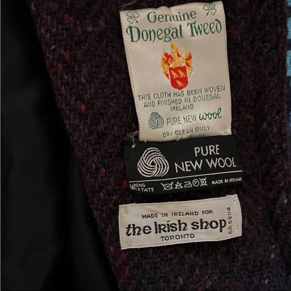 beautiful 💯 Irish wool donegal tweed Jimmy Hourihan coat - Picture 8 of 9